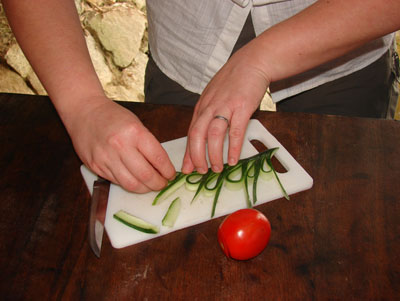 Making food decorations in Vietnam.