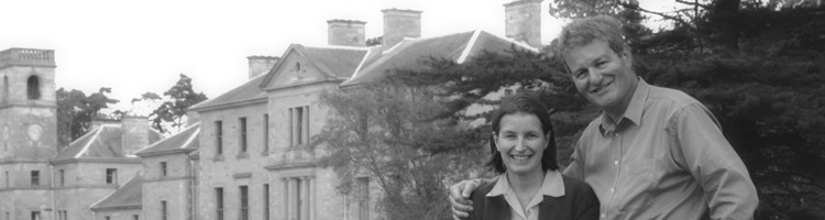 Sir Peter and Lady Erskine at their Cambo Estate Manor House — Scotland. Photo courtesy of Cambo Estate