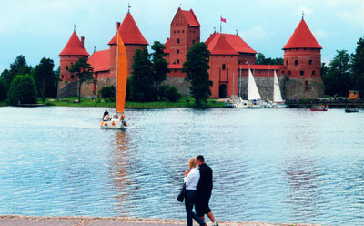 The island castle at Trakai.
