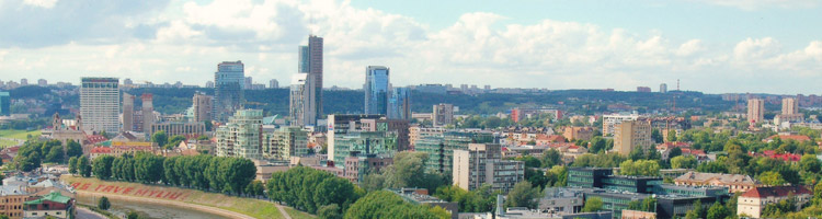 Mindaugas Bridge over the Neris River — Vilnius.