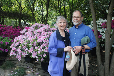 Marisue and John Pickering at the Humble Administrator’s Garden in Suzhou. — Photo by our friend Li