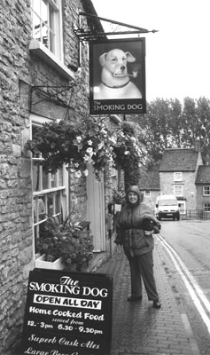 Dee at the Smoking Dog pub — Cirencester.