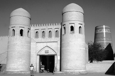 The West Gate entrance to Ichon-Qala (the Old City) in Khiva, Uzbekistan