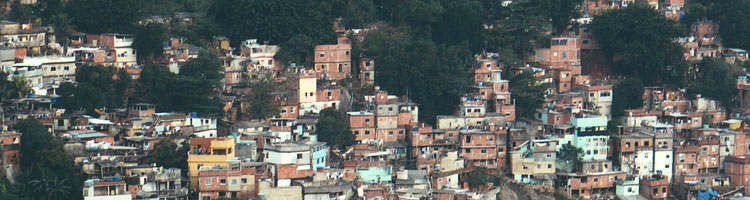 Panorama of a favela in Rio.