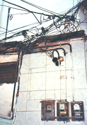 The wiring in a "model" favela.