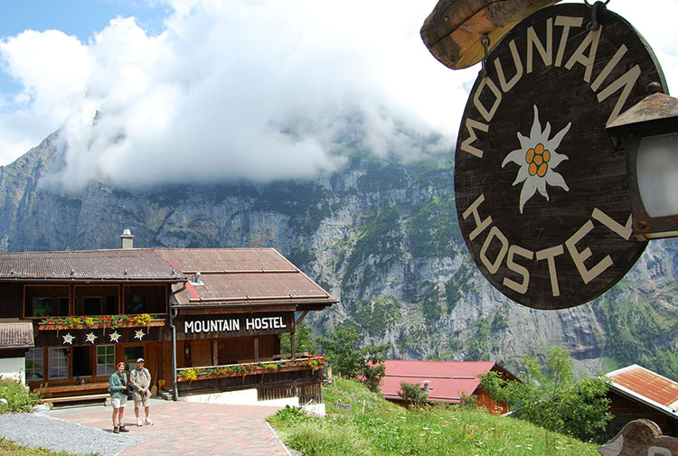 Some hostels are really travel destinations, such as the Mountain Hostel in Gimmelwald, Switzerland. Photos: Steves