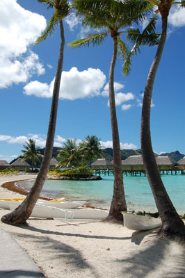 The lagoon at the Bora Bora Pearl Resort.