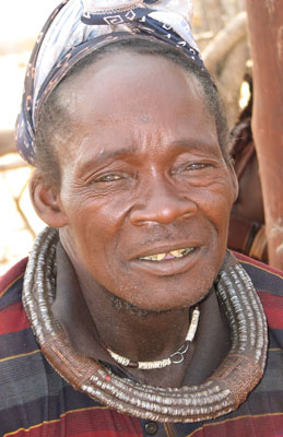 The Himba chief in his kraal. Photos: Hagman