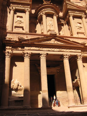 The Treasury in Petra, Jordan.