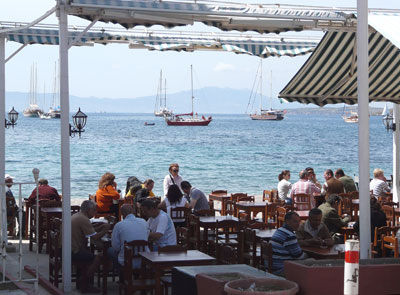 Seaside dining in Bodrum.