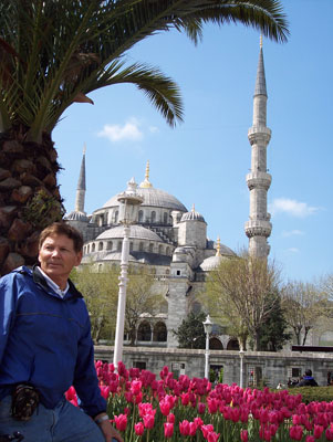 Randy at the Blue Mosque — Istanbul.