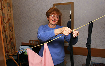 Slim down your suitcase by planning to do laundry in your room every few days. 