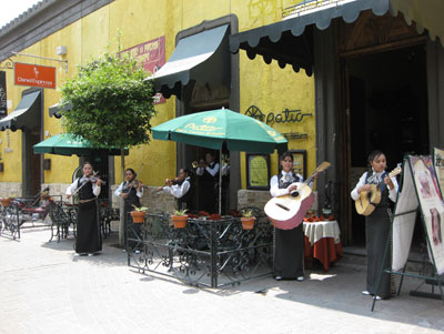 An intriguing mariachi band in Tlaquepaque.