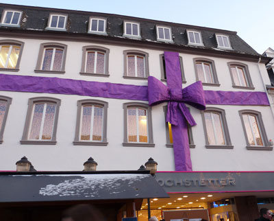 Even Trier’s buildings get dressed up for Christmas.