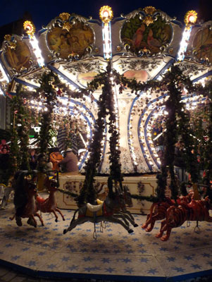 Trier’s pretty Christmas market carousel.