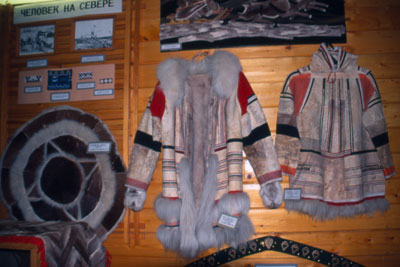 A display at the permafrost museum in Igarka.