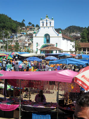 The ceremonial town of San Juan Chamula.