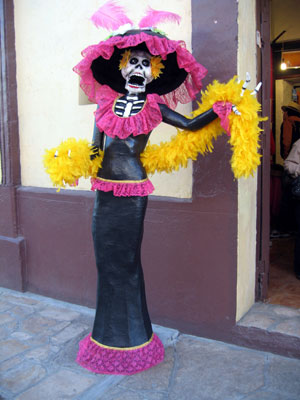The shops in San Cristóbal de las Casas are unique, including this one for Day of the Dead crafts.