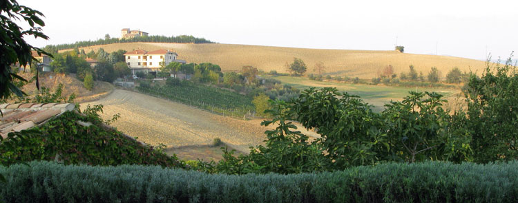 View of the Umbrian countryside from Fondo le Teglie.