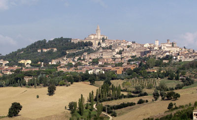 The village of Todi sits high on a hill in Umbria.