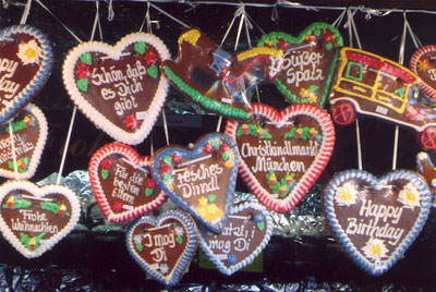 Gingerbread cookies for sale in Munich.