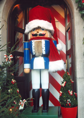 Giant nutcracker in Rothenburg.