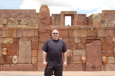 Jeff Houle at Tiwanaku.