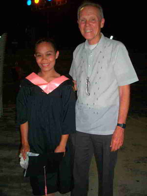 Racquel and Ed Graper at the graduation.