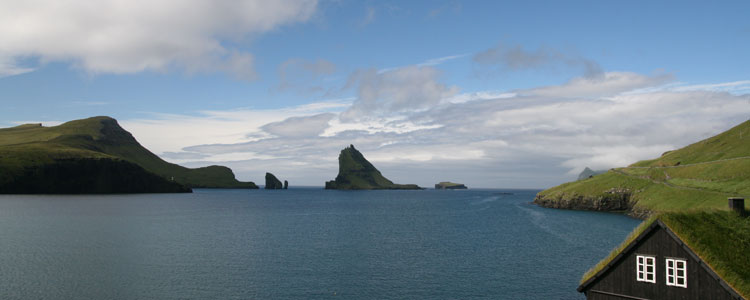 Mykines as seen from Vágar Island.