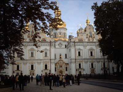 One of the churches in the Monastery of the Caves complex in Kiev.