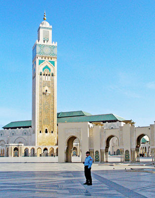 The Hassan II Mosque in Casablanca.