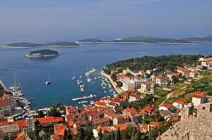 The island of Hvar, in the Adriatic Sea off the Dalmatian coast of Croatia