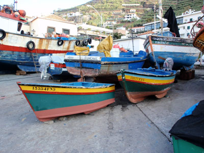 Fishing boats at Câmara do Lobos.