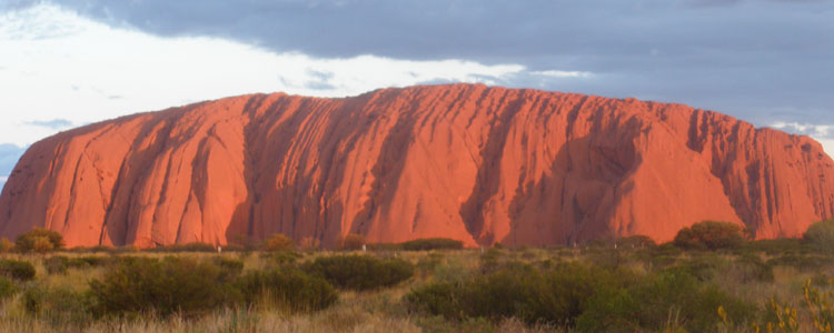 Uluru (Ayers Rock) at sunset.