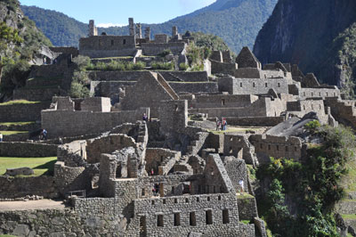 Stone ruins at Machu Picchu.