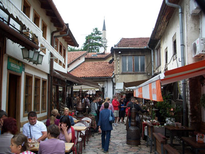 The pedestrian-only streets of Sarajevo’s Old Town encourage strolling.