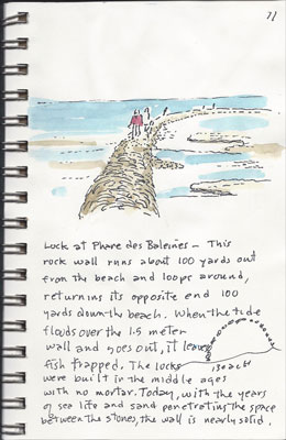 Sketch of St. Clement, Ile de Re, France.