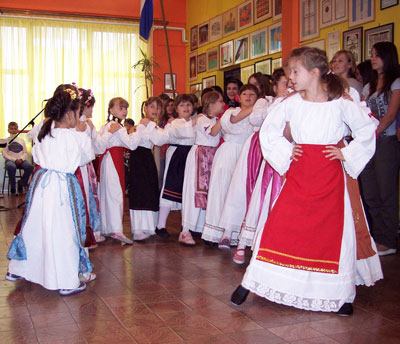 Students performing at a Grand Circle Foundation-supported school in Osijek, Croatia.