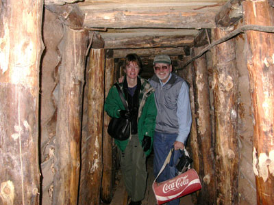 Lorelyn and Fred Koehler in the Sarajevo Tunnel.