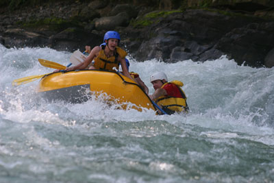 Suanne and her husband, Jason, on a white-water rafting excursion.