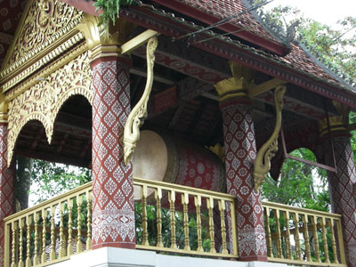 A drum tower in Luang Prabang.