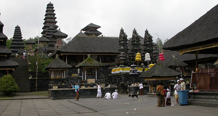 Courtyard of Pura Besakih, the most sacred temple in Bali.