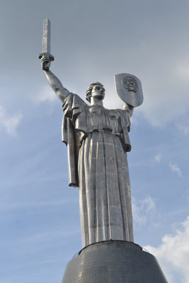The “Motherland” statue is a focal point of the National Museum of the History of the Great patriotic War in Kiev, Ukraine, and stands as one of the city’s most recognizable landmarks. 