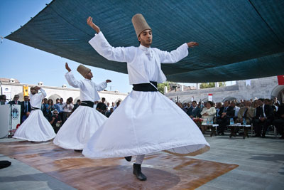 Whirling dervishes in Battalgazi.