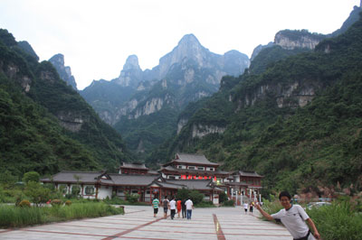 The entrance to the Grand Theater of Tianmenshan Valley — Zhangjiajie, China. Photos: Phyllis Stolls