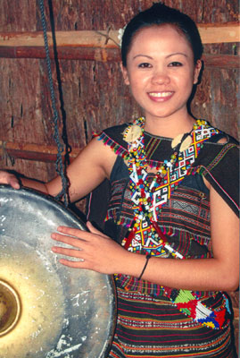 A Malaysian dancer at a cultural performance. 