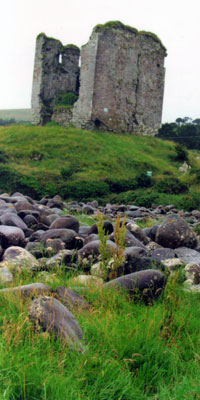 Remains of the medieval Minard Castle.