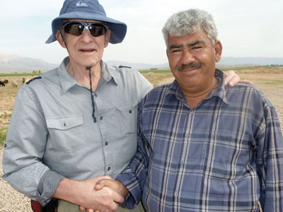 Marvin Primack and the English-speaking herdsman — Iran.