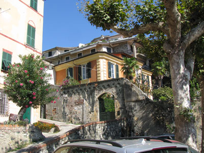 Scene near Piazza del Popolo in Levanto. 