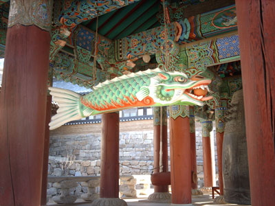 Drum tower at Haeinsa Temple — Gaya Mountains.